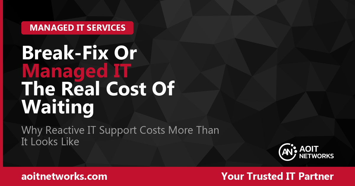 Break-fix or managed IT: the real cost of waiting